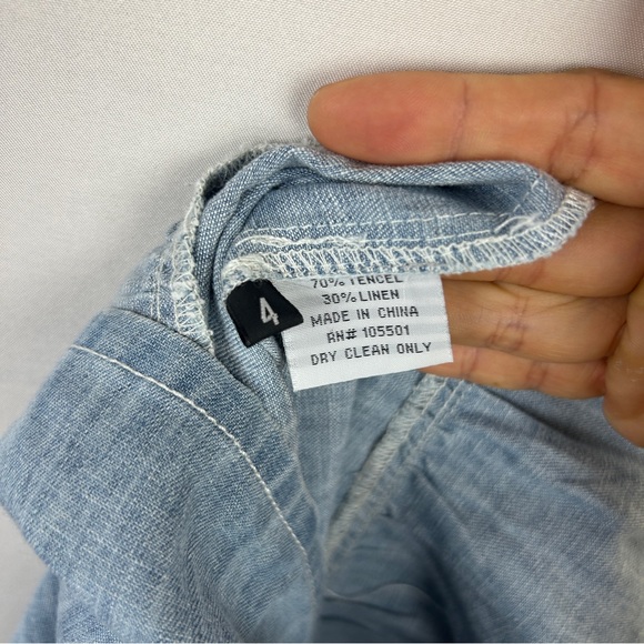 Double D ranch linen blend denim maxi skirt size 4 western - Picture 7 of 8